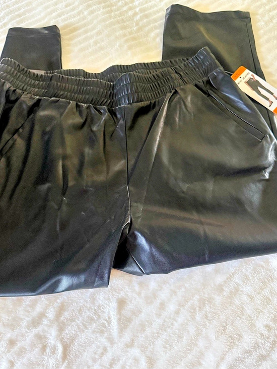 DKNY Pants - DKNY Jeans faux leather straight leg pants in Black XXL NWT